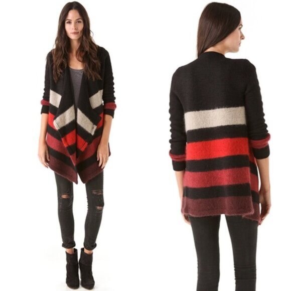 New Rag & Bone Bedford mohair wool waterfall drape cardigan sweater jacket coat